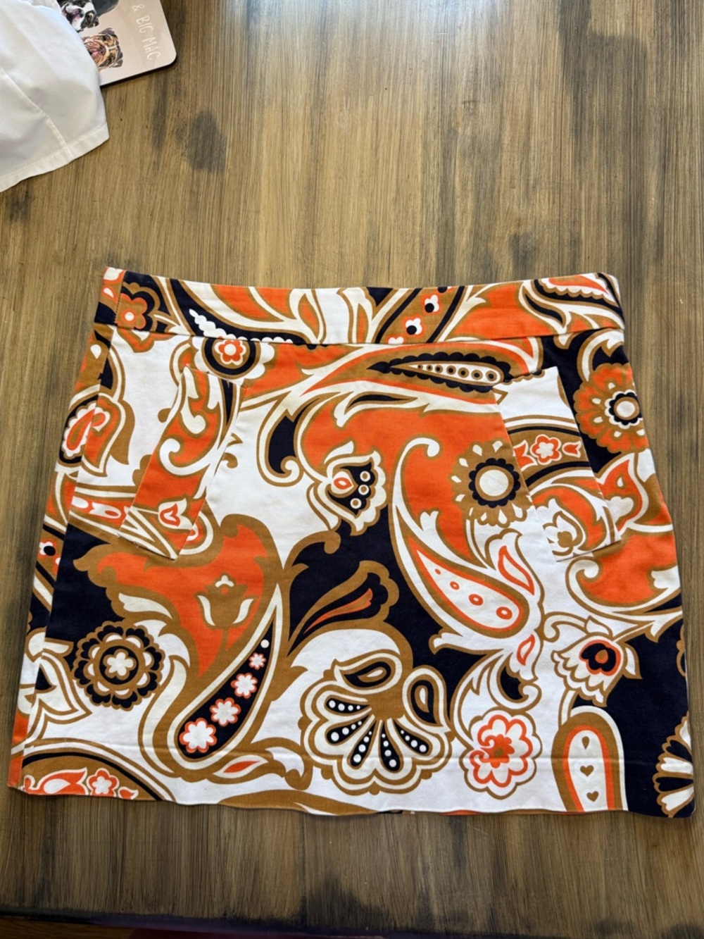 Women's J. Crew Orange Paisley Skirt